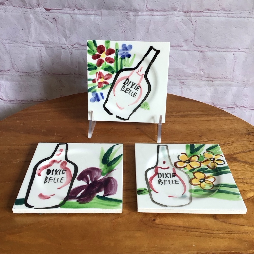Vintage Dixie Belle Ceramic Coaster Set